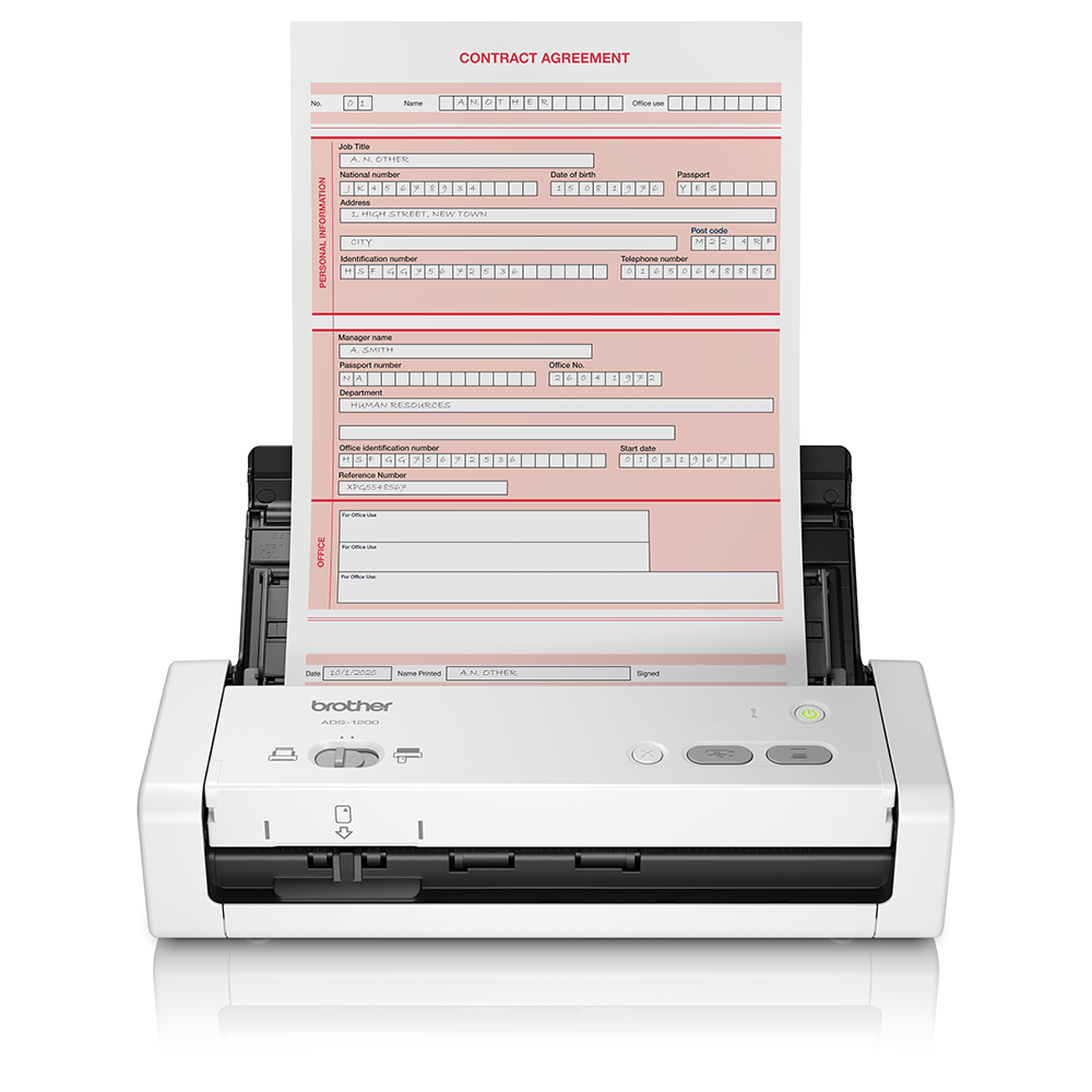 ADS-1200 nešiojamas, kompaktiškas dokumentų skaitytuvas